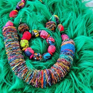 Sierea leone hand made necklace set